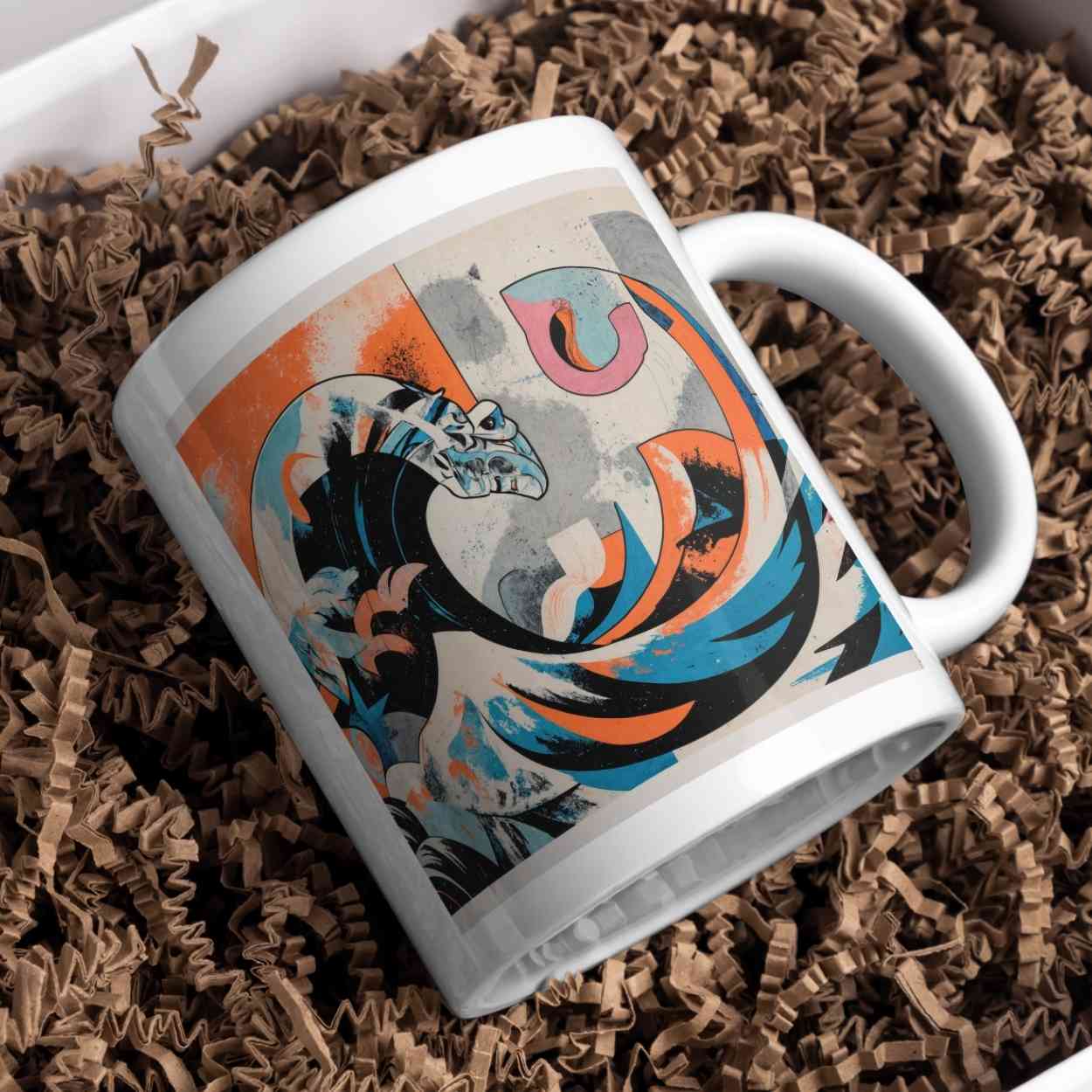 The Great Wave Reimagined — Hokusai Meets Picasso | Abstract Fusion Art | High-Resolution Digital Download (300DPI, A0 Print Ready)