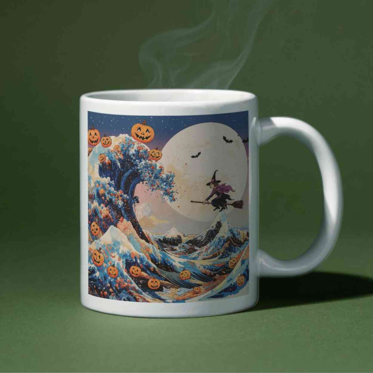 he Great Wave off Kanagawa Halloween Edition | Hokusai Inspired Art | Digital Download Poster | Halloween Wall Decor (A0 / 300dpi JPEG)