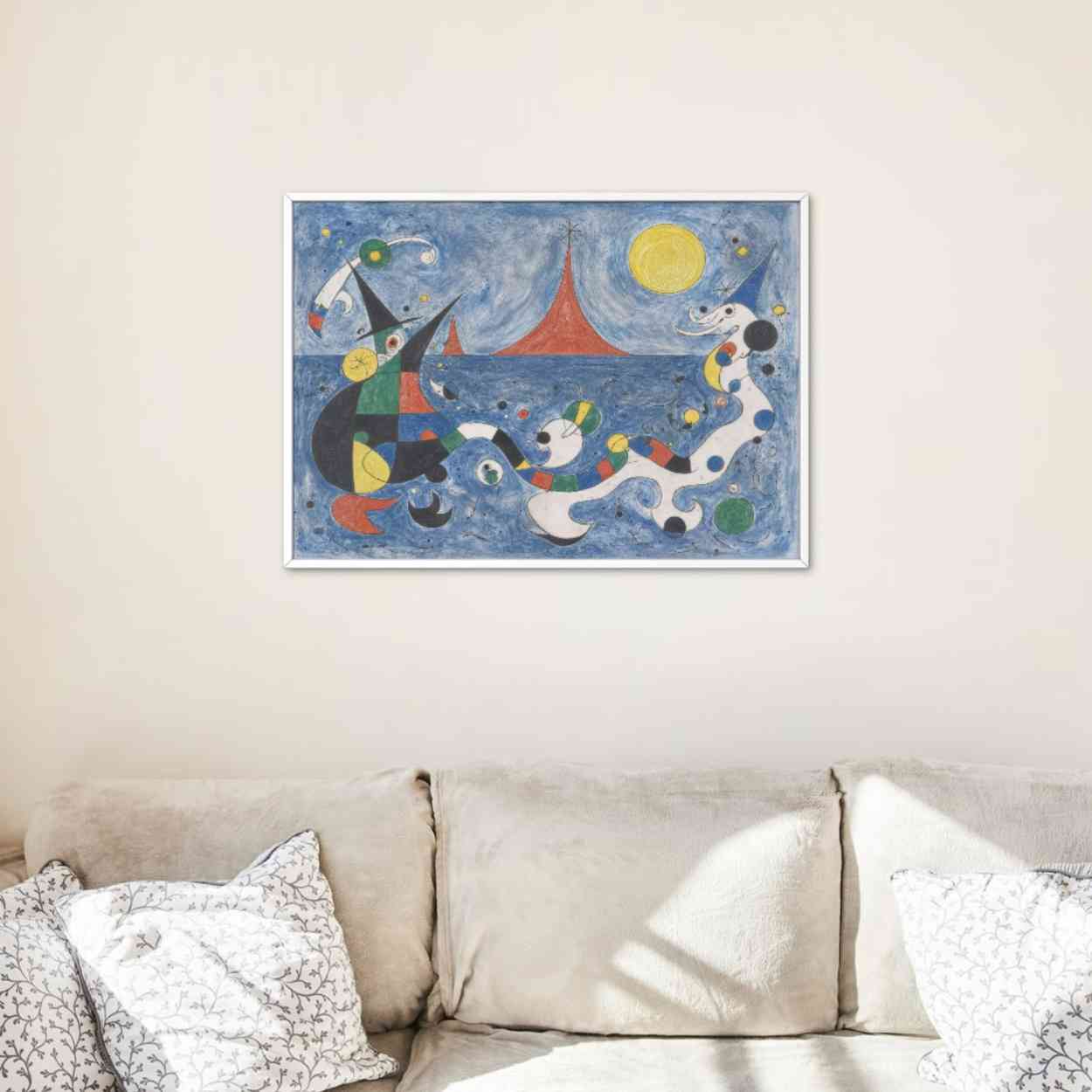 Hokusai × Miró – The Dreaming Wave of Cosmos| Digital Download | High-Resolution Digital Download (300DPI, A0 Print Ready)