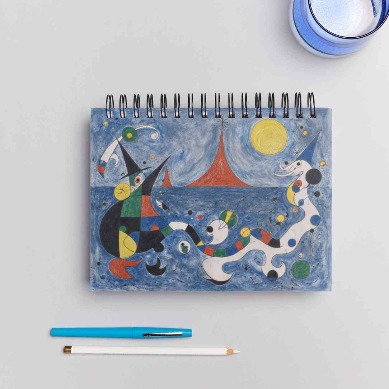 Hokusai × Miró – The Dreaming Wave of Cosmos| Digital Download | High-Resolution Digital Download (300DPI, A0 Print Ready)