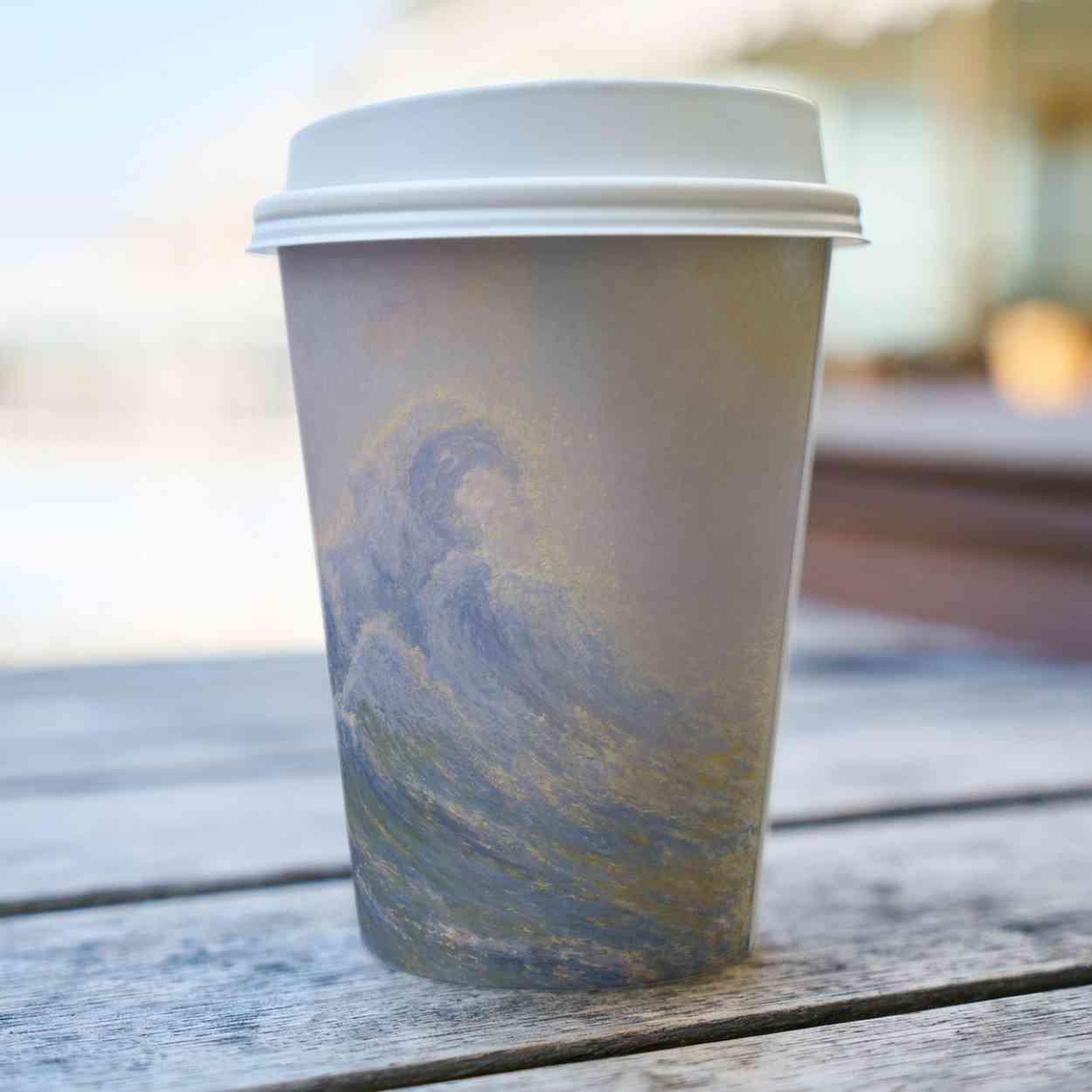 Monet-Style Great Wave | Impressionist Golden Sea | Inspired by Hokusai | High-Resolution Digital Download (300DPI, A0 Print Ready)