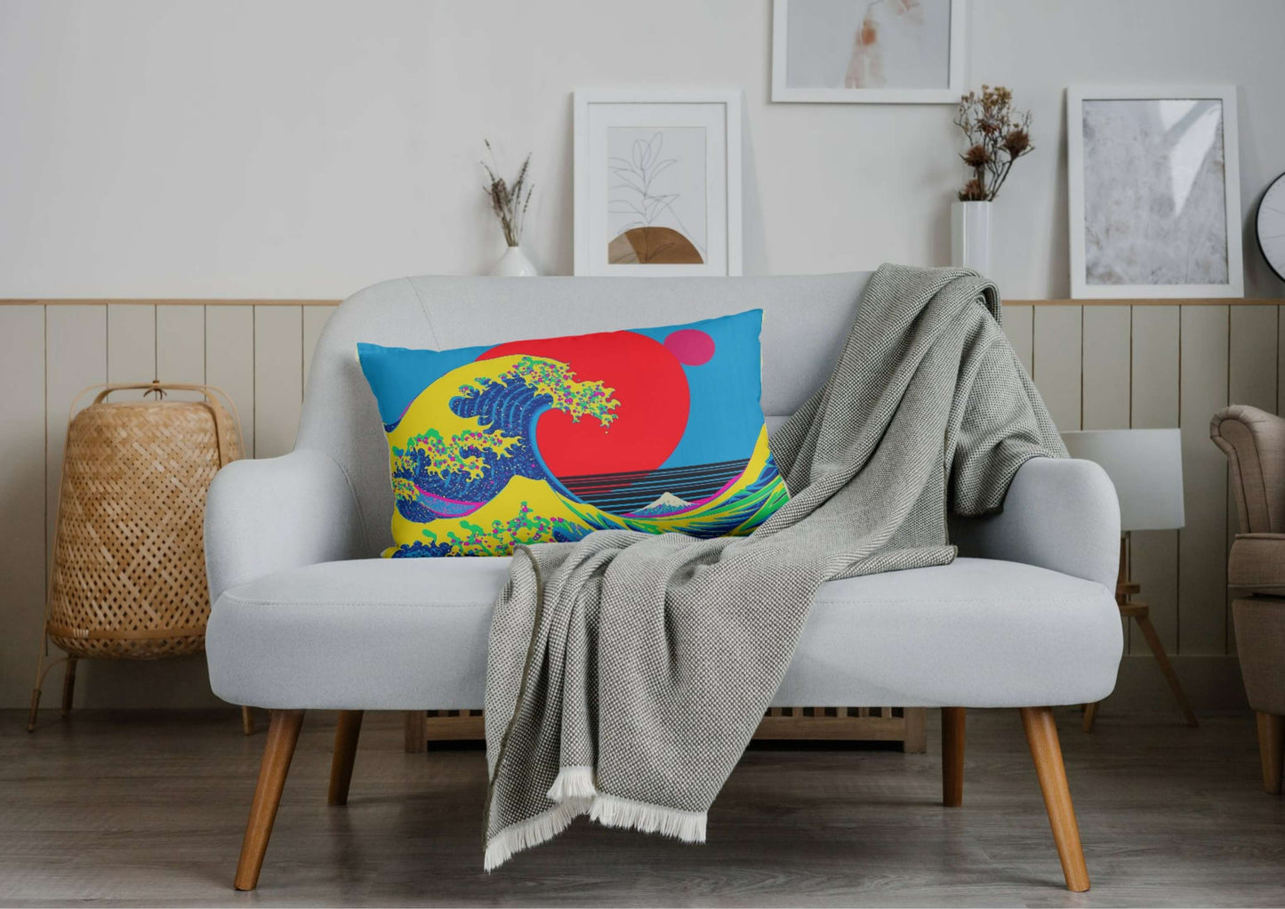 Pop Art Wave Poster | Modern Colorful Wave Inspired by Hokusai | Contemporary Japanese Wall Art | Digital Download High Resolution