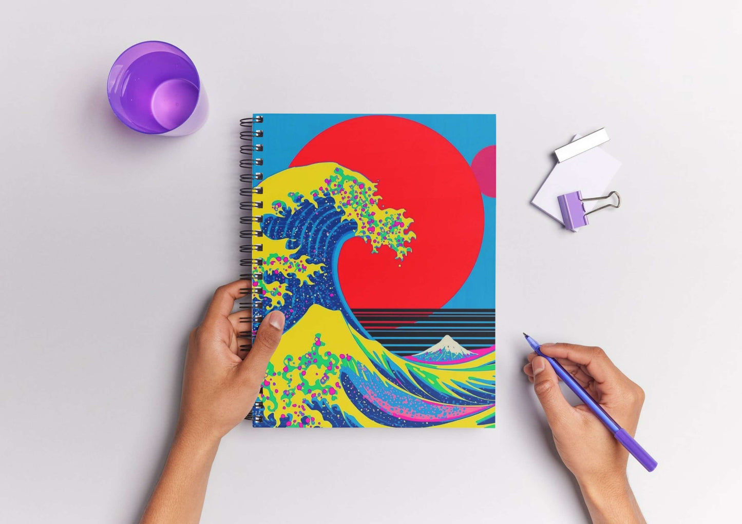 Pop Art Wave Poster | Modern Colorful Wave Inspired by Hokusai | Contemporary Japanese Wall Art | Digital Download High Resolution