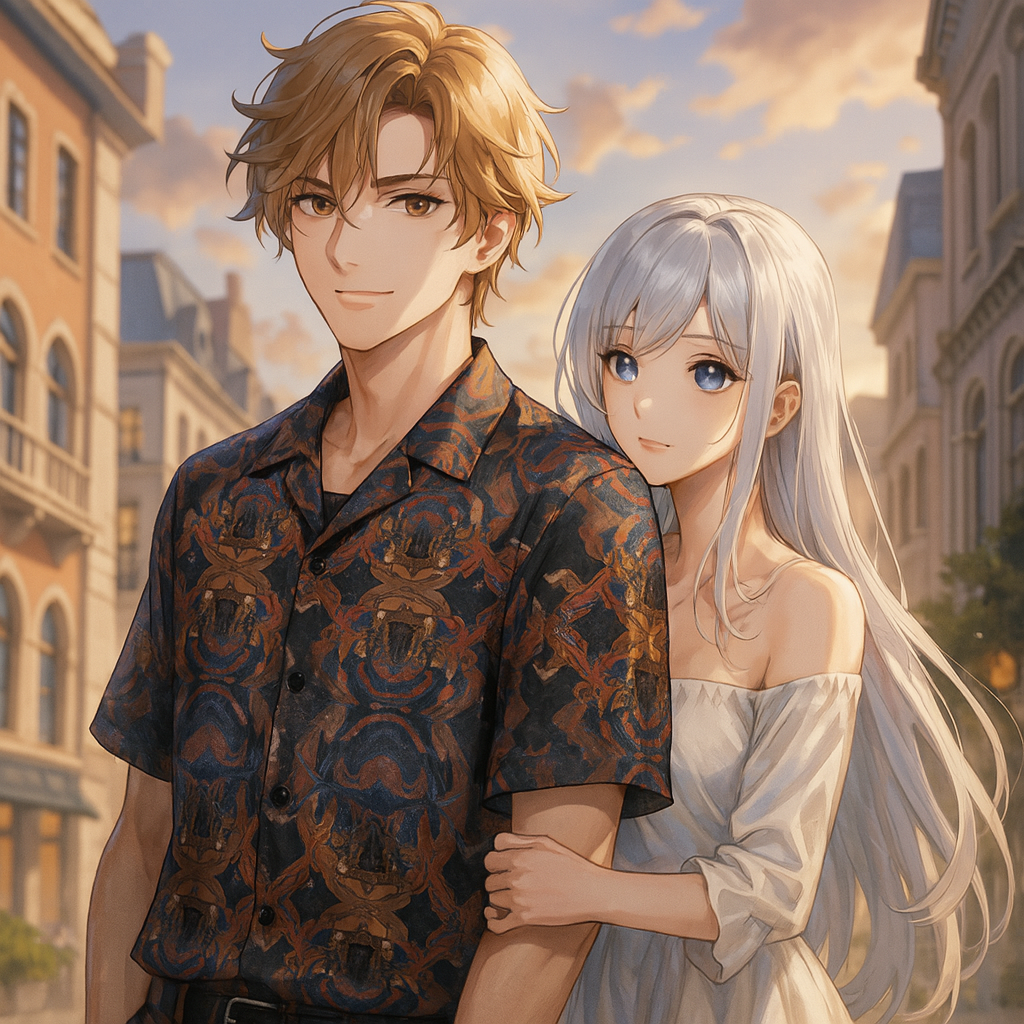灰から昇る:葛飾北斎作「鳳凰の翼」ユニセックスアートボタンシャツ