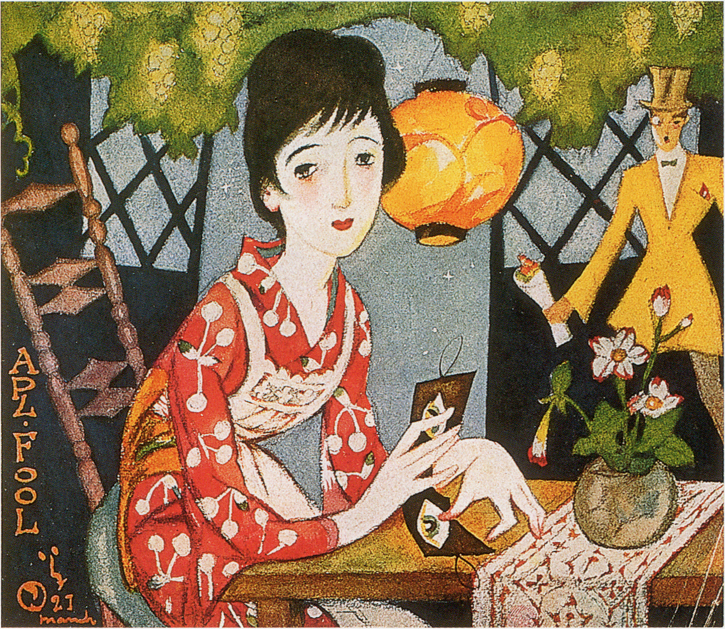 夢二のロマンス – 風神グラフ 1926年春 iPhone®用ケース