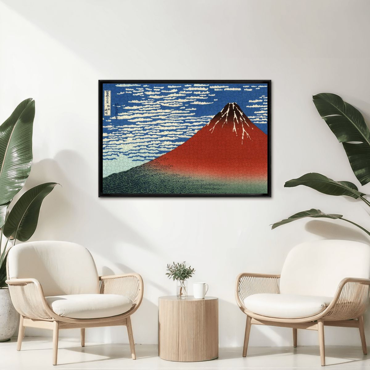 Wooden Jigsaw Puzzles 1000 pcs -Katsushika Hokusai “South Wind, Clear Sky (Red Fuji)