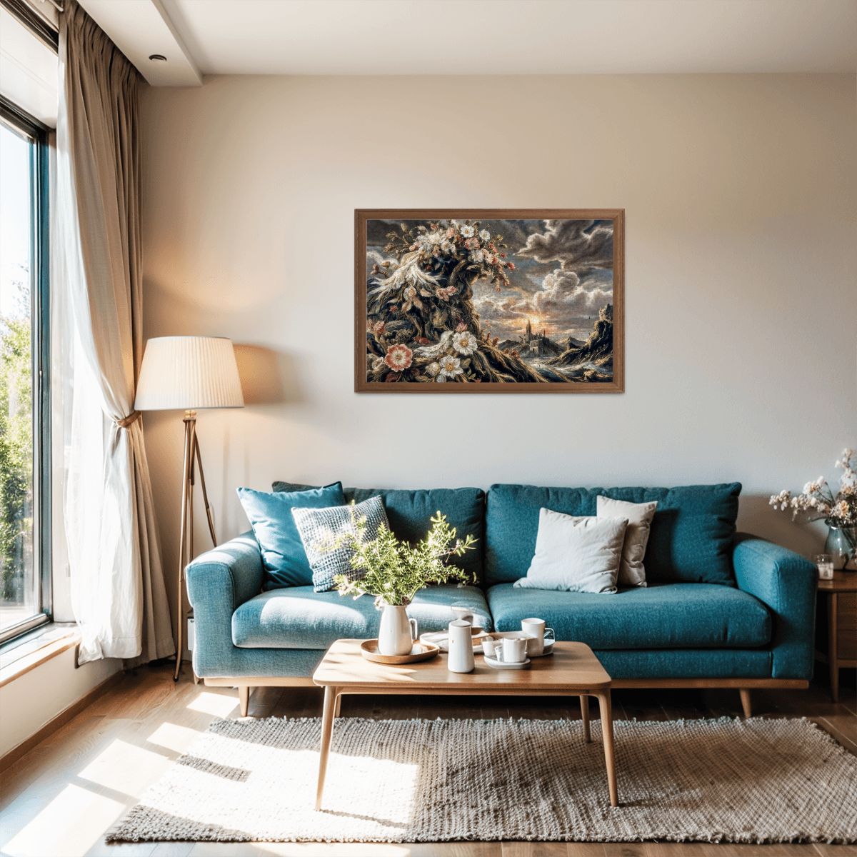 Wooden Jigsaw Puzzles 1000 pcs- Hokusai × Arcimboldo – The Floral Wave of Civilization