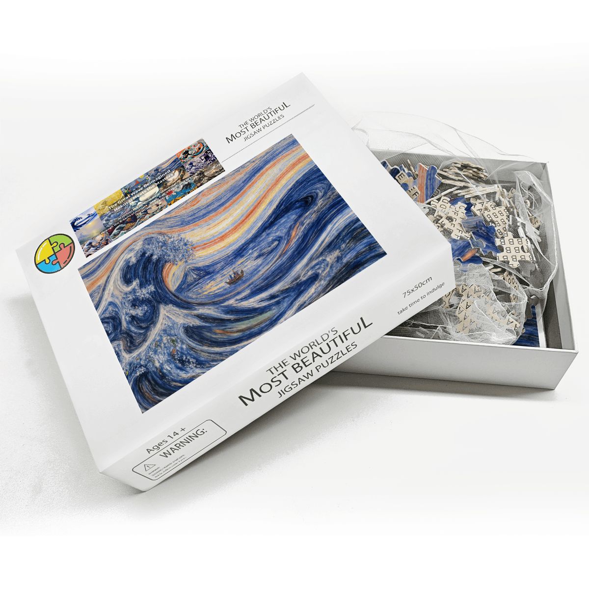 Wooden Jigsaw Puzzles 1000 pcs - Hokusai × Munch – The Silent Scream of Fuji