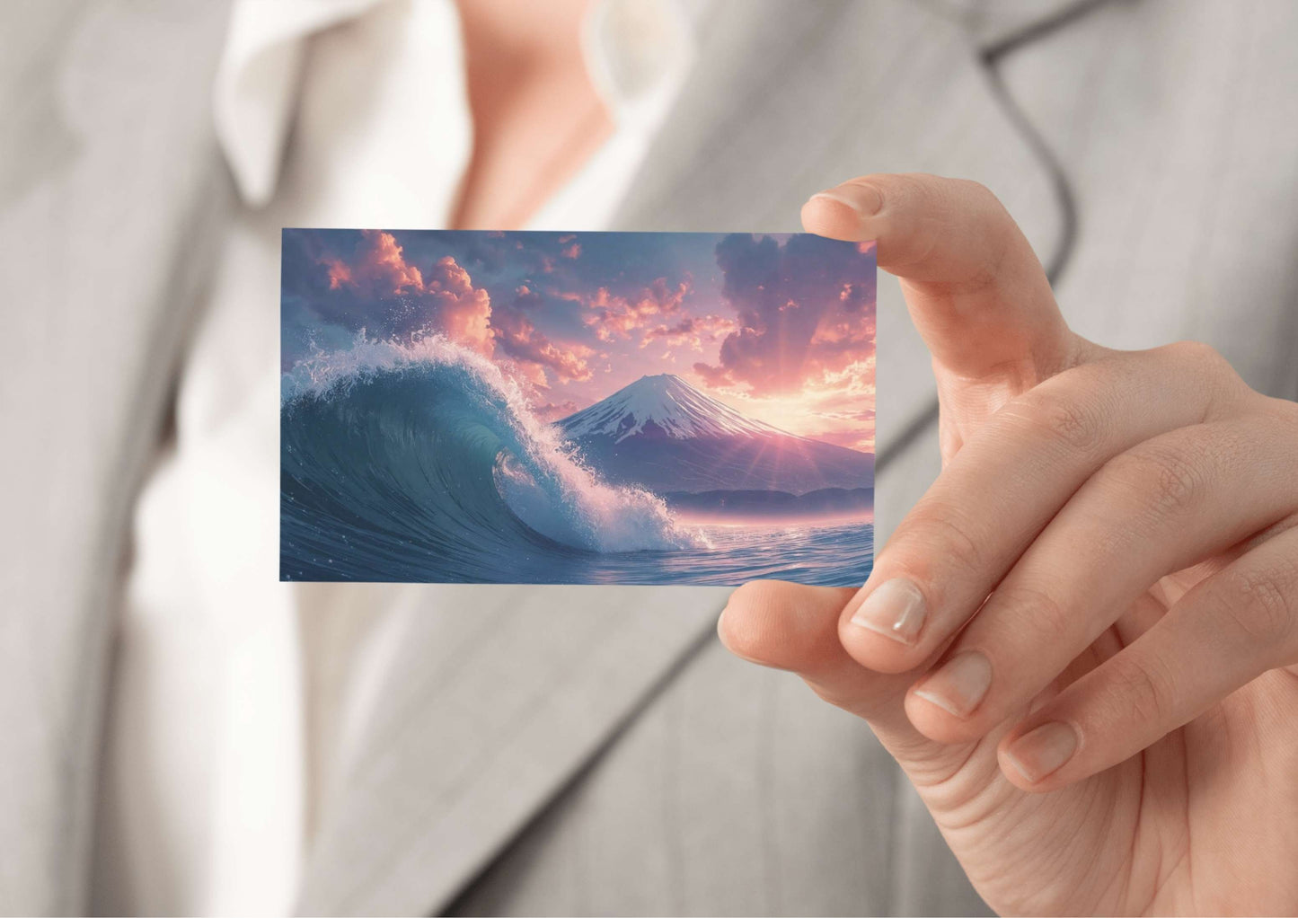 Great Wave off Kanagawa | Shinkai Makoto Inspired Sky & Light | Digital Art Download Set with Hokusai Original