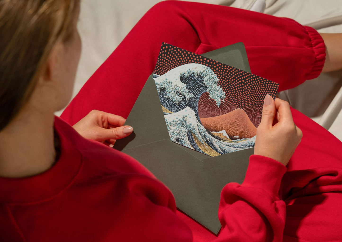 Pointillism Wave Poster | Modern Dot Art Inspired by Hokusai | Japanese Fuji Print | Digital Download High Resolution Set