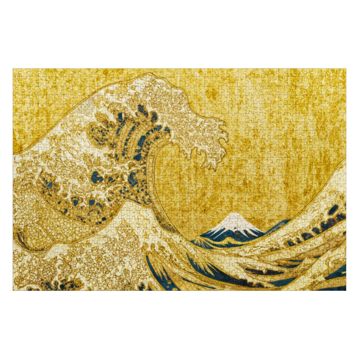 Wooden Jigsaw Puzzles 1000 pcs- Hokusai × Klimt – The Golden Wave of Eternity