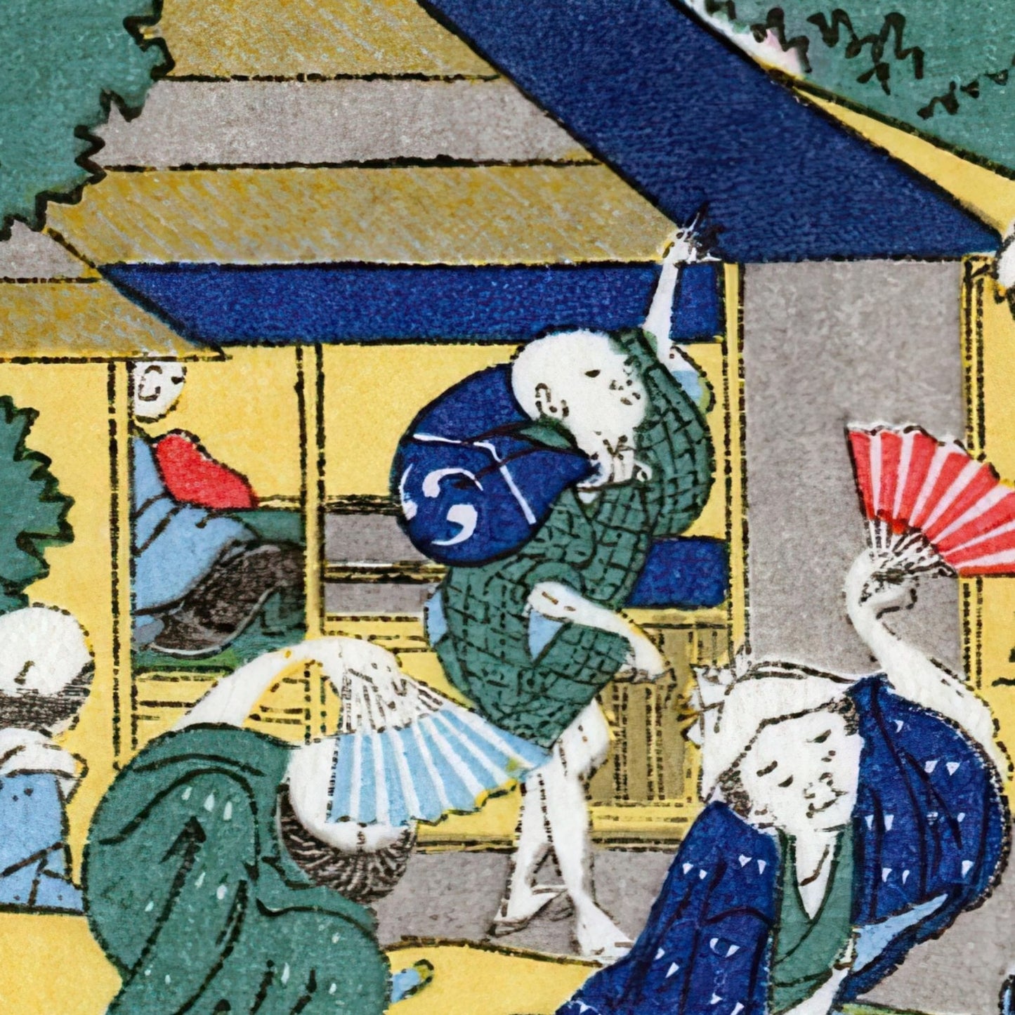 Hokusai Masterpieces 02– Ukiyo-e & Hand-painted Works (4 Digital Prints, Kanji Title Included)