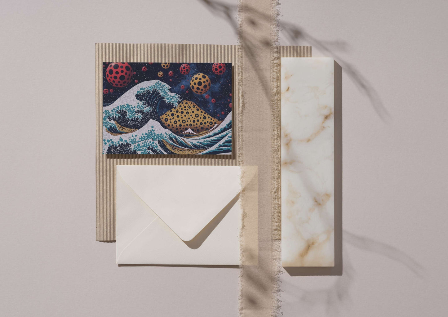 Polka Dot Great Wave Poster | Hokusai Inspired Pop Art Print | Contemporary Japanese Digital Download