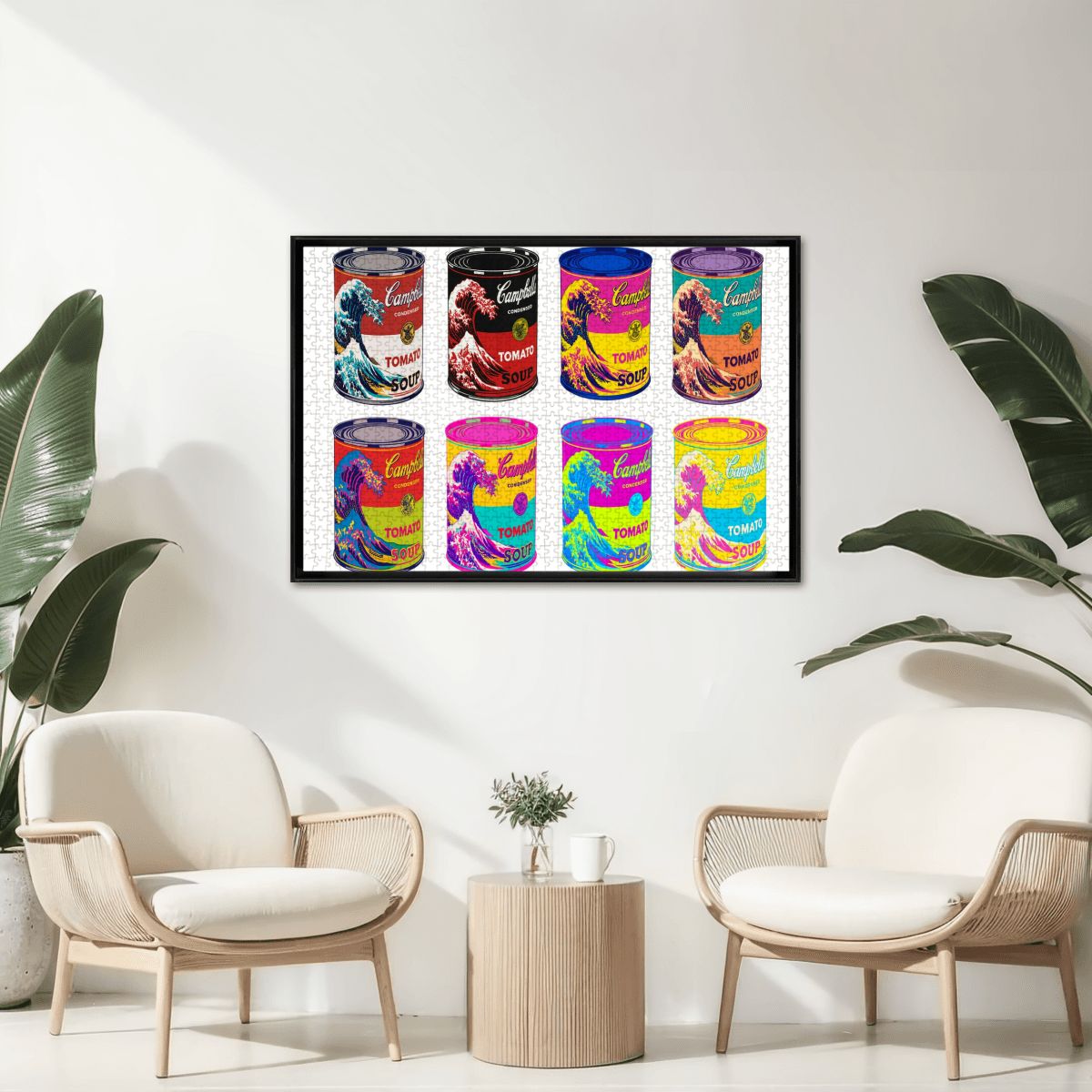 Wooden Jigsaw Puzzles 1000 pcs -Hokusai × Warhol – Eight Cans of Infinity