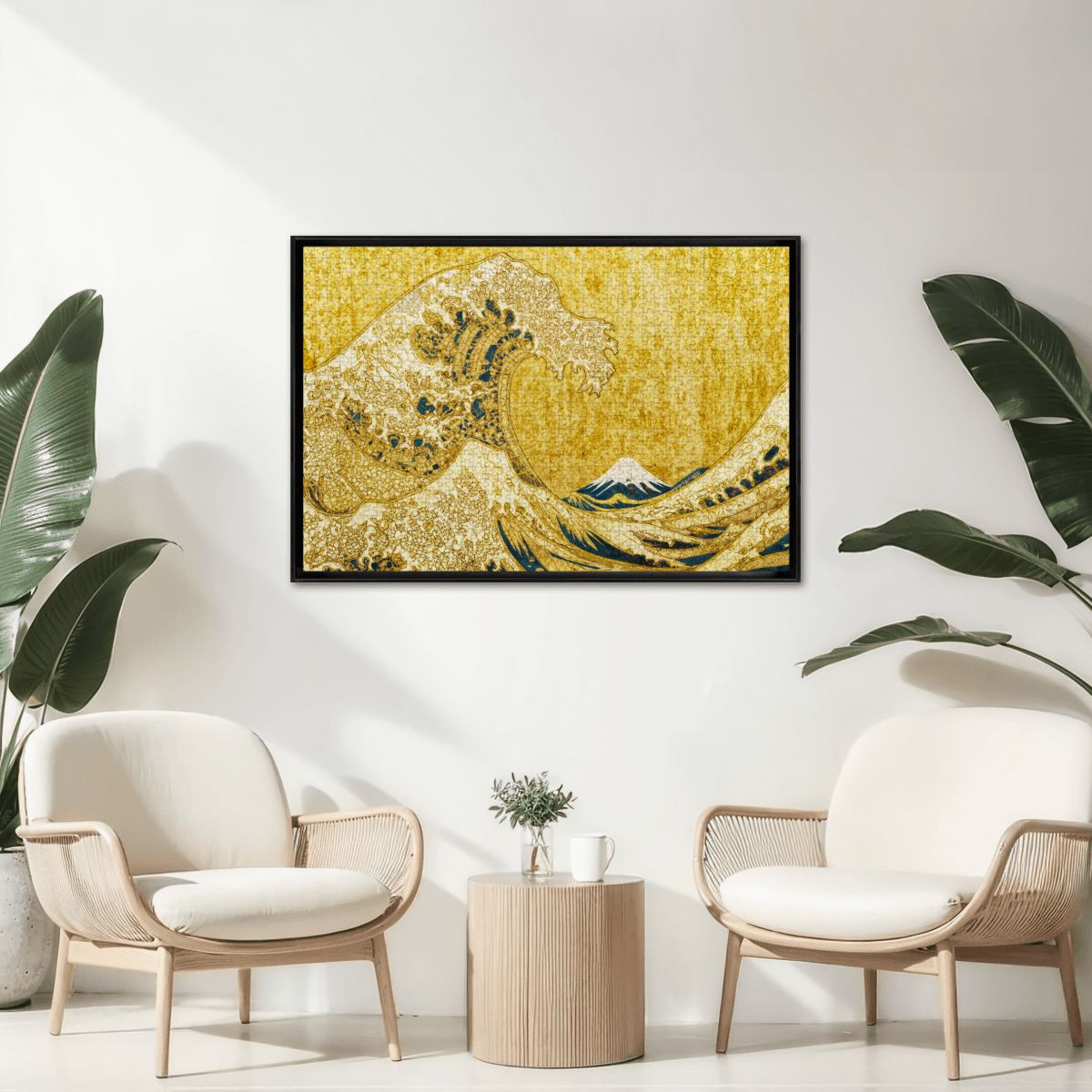 Wooden Jigsaw Puzzles 1000 pcs- Hokusai × Klimt – The Golden Wave of Eternity