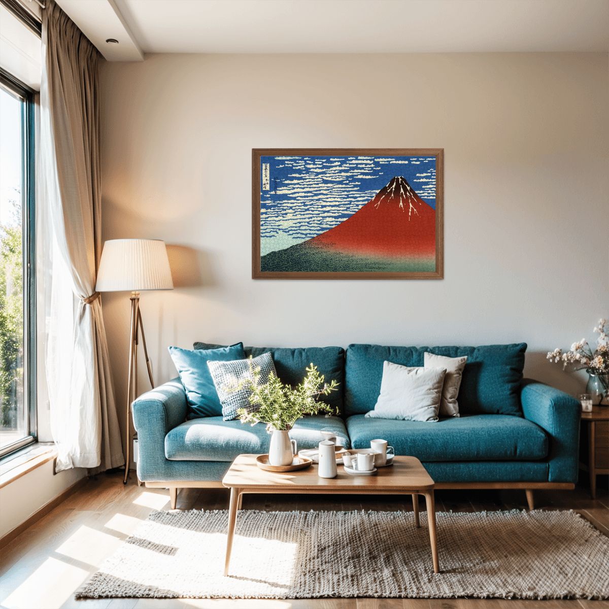 Wooden Jigsaw Puzzles 1000 pcs -Katsushika Hokusai “South Wind, Clear Sky (Red Fuji)