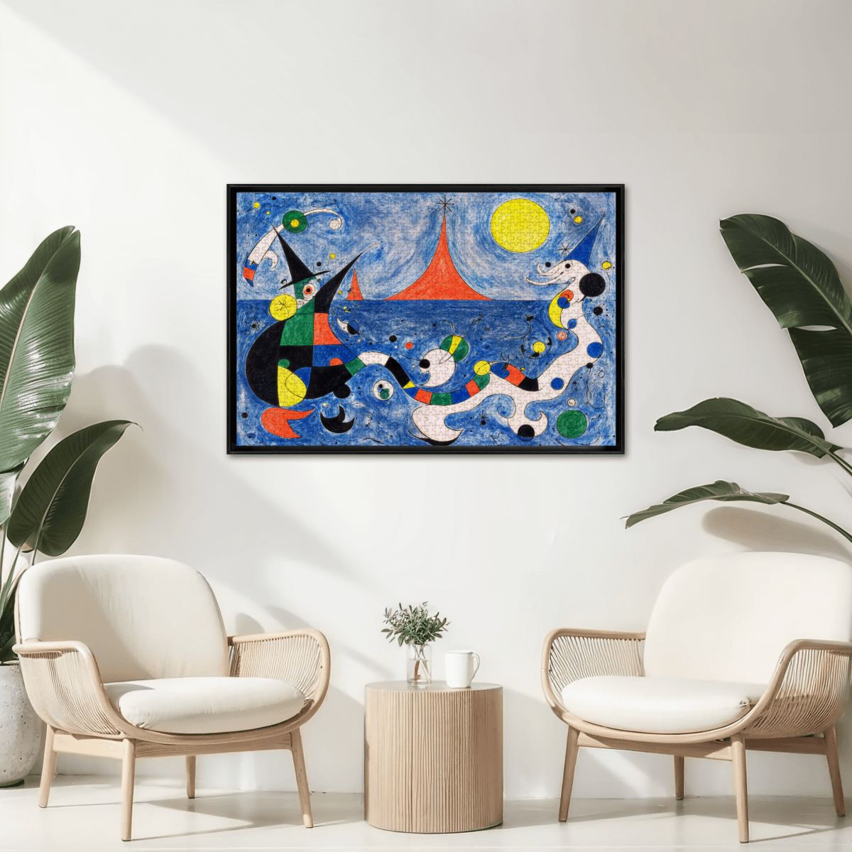 Wooden Jigsaw Puzzles 1000 pcs-Hokusai × Miró – The Dreaming Wave of Cosmos