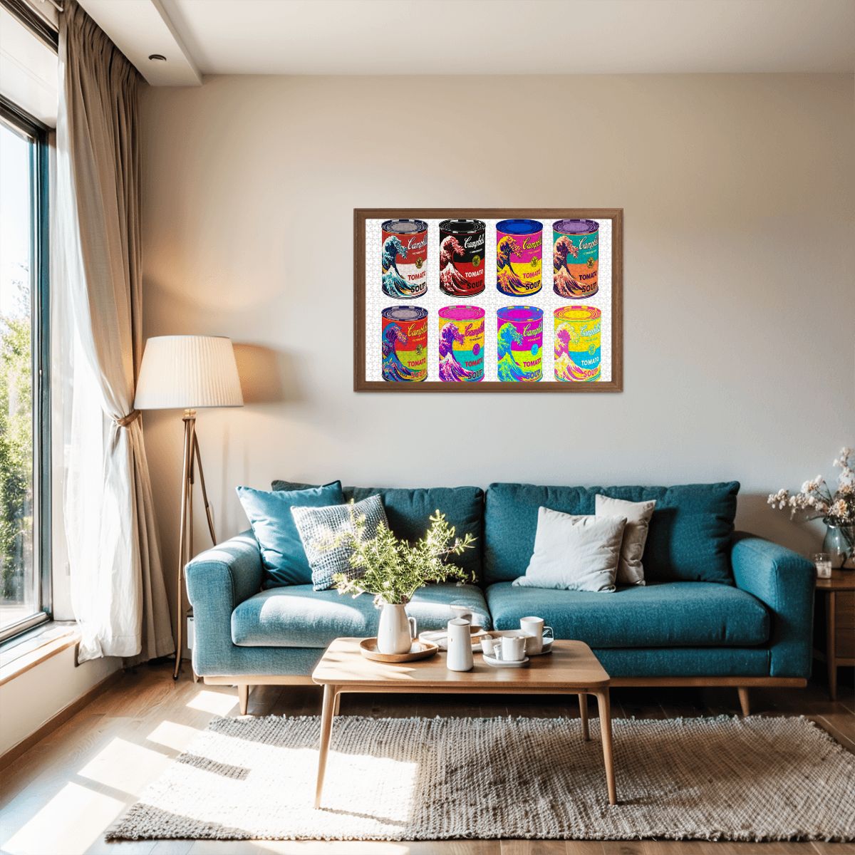 Wooden Jigsaw Puzzles 1000 pcs -Hokusai × Warhol – Eight Cans of Infinity