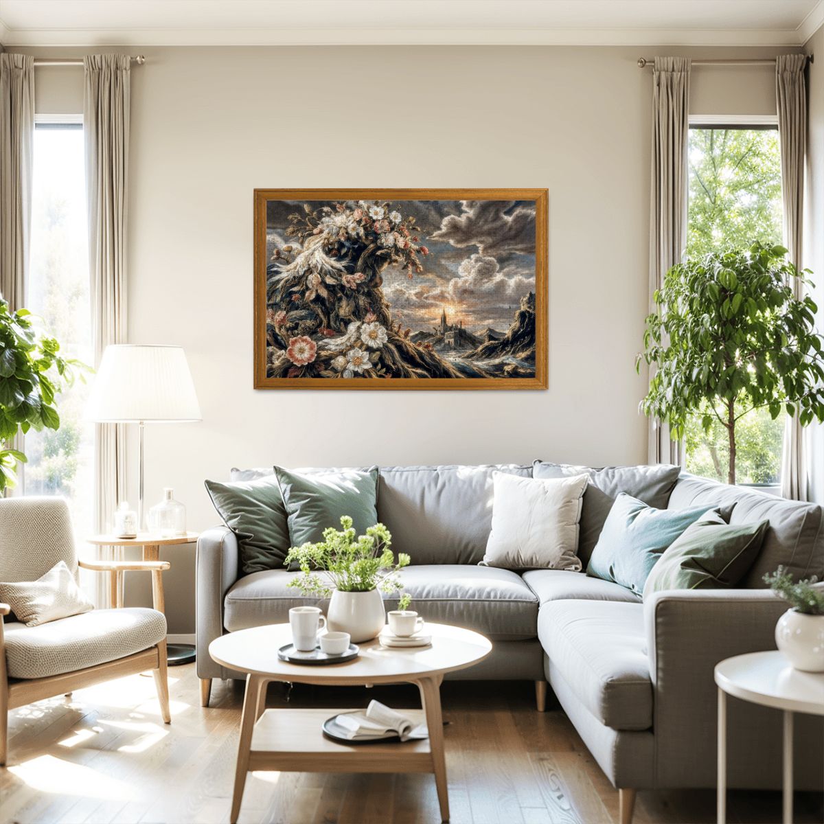 Wooden Jigsaw Puzzles 1000 pcs- Hokusai × Arcimboldo – The Floral Wave of Civilization