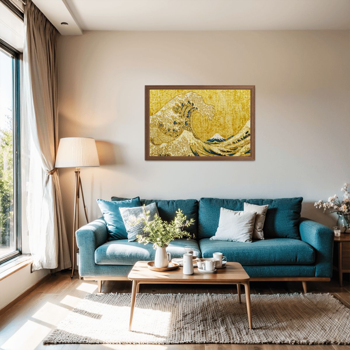 Wooden Jigsaw Puzzles 1000 pcs- Hokusai × Klimt – The Golden Wave of Eternity