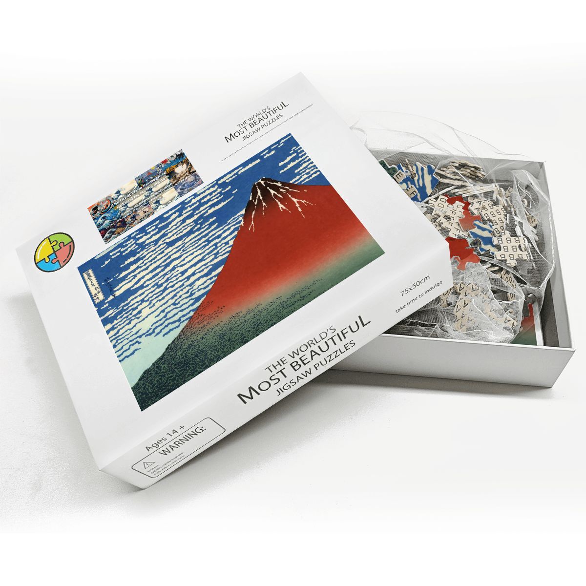 Wooden Jigsaw Puzzles 1000 pcs -Katsushika Hokusai “South Wind, Clear Sky (Red Fuji)