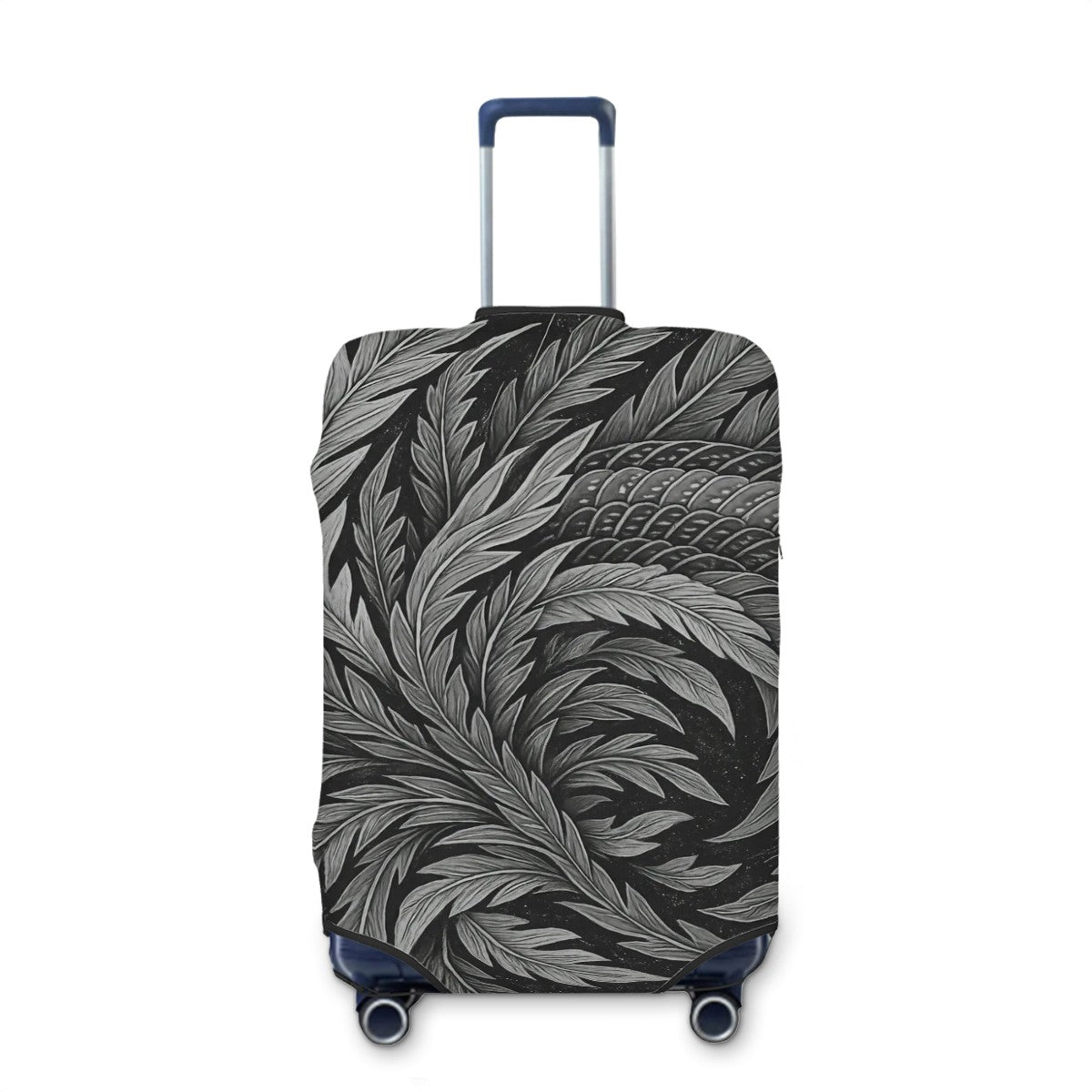 Lightweight Luggage Cover - Hokusai Phoenix Feather Forest ink